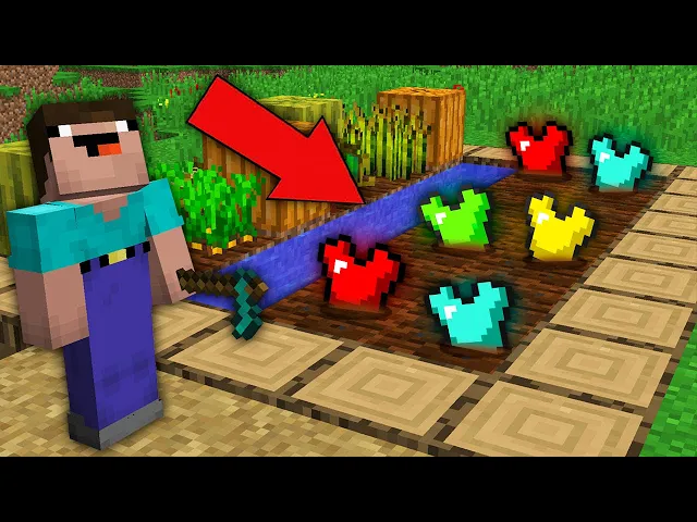 minecraft noob vs pro: how noob grew this rarest armor on farmland?challenge 100% trolling